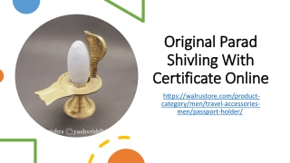 Original Parad Shivling With Certificate Online