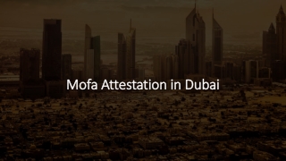 Mofa Attestation