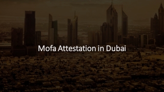 Mofa Attestation