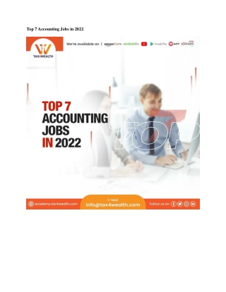 Get Top 7 Accounting  Jobs in 2022 |  Academy Tax4wealth