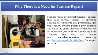 Why There is a Need for Furnace Repair