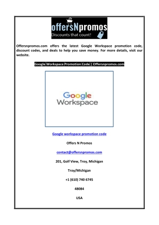 Google workspace promotion code