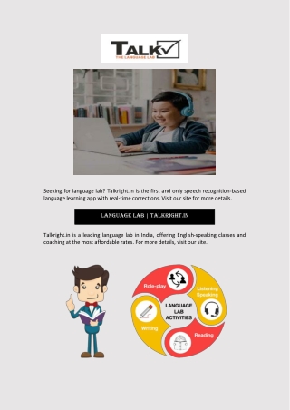 Language Lab | Talkright.in