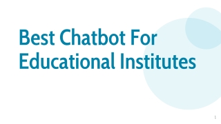 Best Chatbot For Educational Institutes