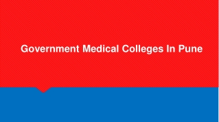Government Medical Colleges In Pune