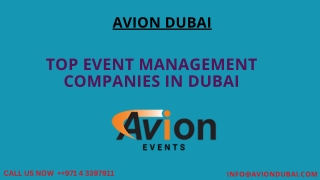 Top Event Management Companies in Dubai