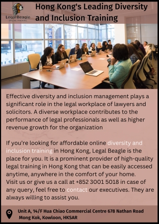 Hong Kong's Leading Diversity and Inclusion Training