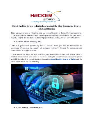 Ethical Hacking Course in India_ Learn About the Most Demanding Courses in Ethical Hacking