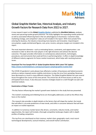 Global Graphite Market Research Report Forecast From 2022 to 2027