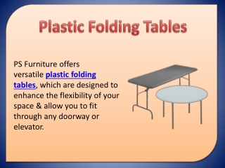 Plastic Folding Tables 1