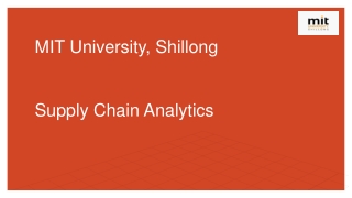 Supply chain analytics