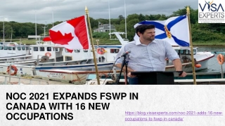 NOC 2021 Expands FSWP in Canada with 16 New Occupations