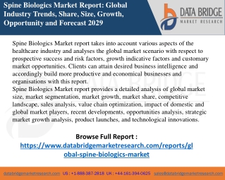 Spine Biologics Market