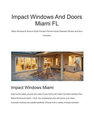 Miami Windows and Doors