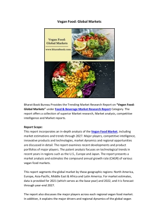 Vegan Food Global Markets