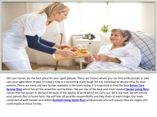 Senior Care Service & Assisted Living Home Novi