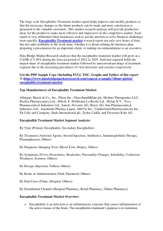 Encephalitis Treatment Market