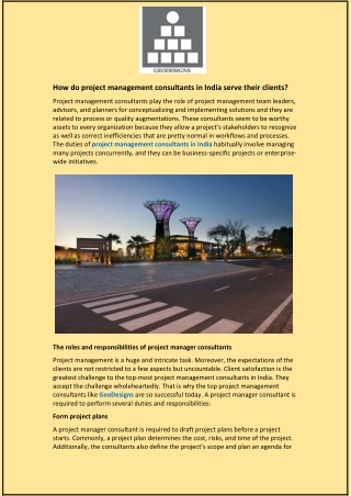 How do project management consultants in India serve their clients?