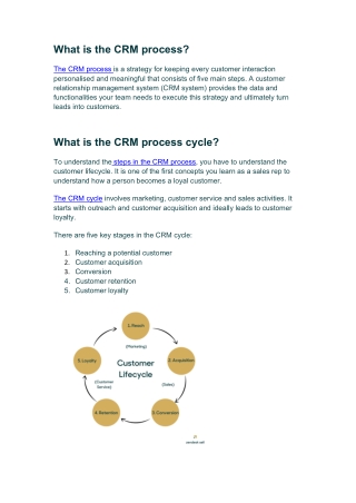 What is the CRM process