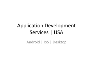 Application Development Services ppt