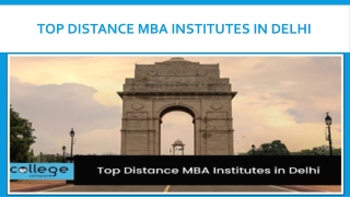 Top Distance MBA Institutes in Delhi