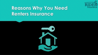 Reasons Why You Need Renters Insurance