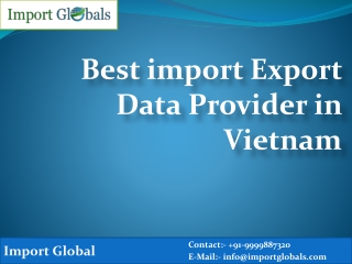 Best import Export Data Provider in Vietnam