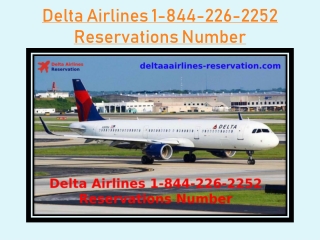 Delta  Airlines 1-844-226-2252 Reservation Number