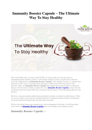 Immunity Booster Capsule