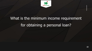 What is the minimum income requirement for obtaining a personal loan