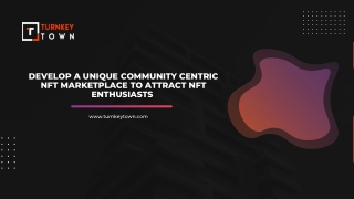 Develop A Unique Community Centric NFT Marketplace To Attract NFT Enthusiasts