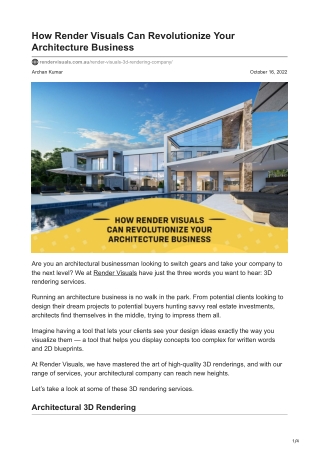 rendervisuals.com.au-How Render Visuals Can Revolutionize Your Architecture Business
