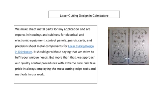 laser cutting