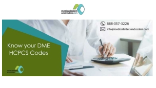 Know your DME HCPCS Codes