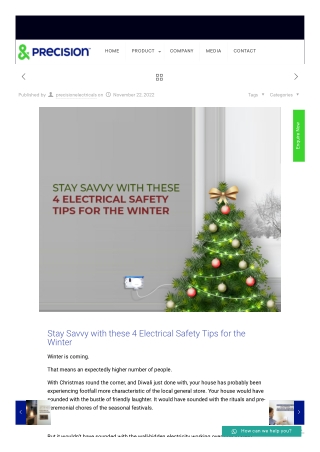 Stay electrical safe with these 4 Electrical Safety Tips for the Winter