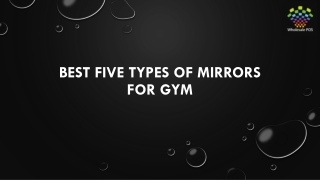 Best Five Types of Mirrors For Gym