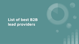 List of best B2B lead providers