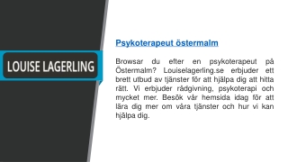 psykoterapeut östermalm   Louiselagerling.se