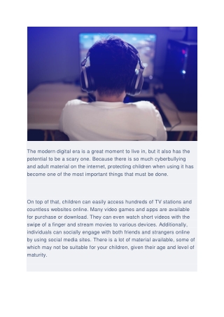 Monitor your children's internet activity