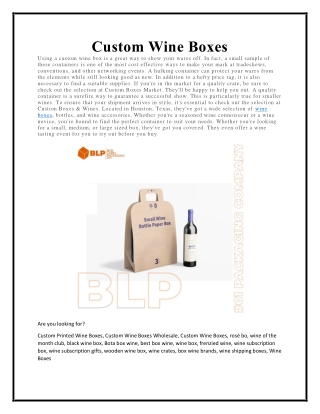 Custom Wine Boxes|  wooden wine box|   wine crates