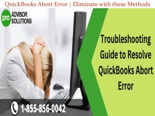 Troubleshooting Guide to Resolve QuickBooks Abort Error