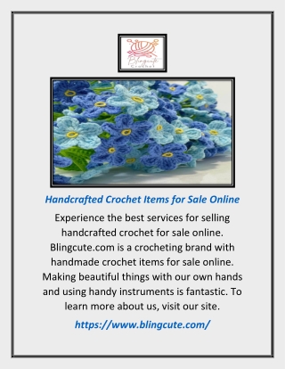 Handcrafted Crochet Items for Sale Online | Blingcute.com