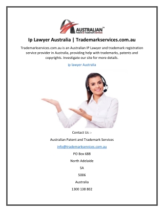 Ip Lawyer Australia  Trademarkservices.com.au