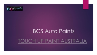 Touch Up Paint Australia | Bcsautopaints.com.au