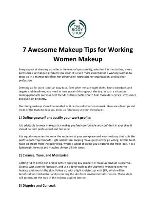 7 Awesome Makeup Tips For Working Women Makeup