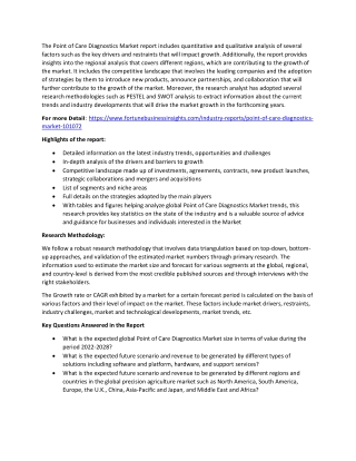 Point of Care Diagnostics Market Size, Share, Trends and Growth