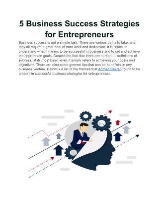 5 Entrepreneurs' Success Strategies for Business