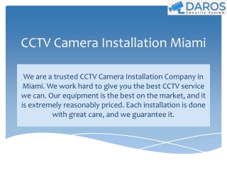 CCTV Camera Installation Miami