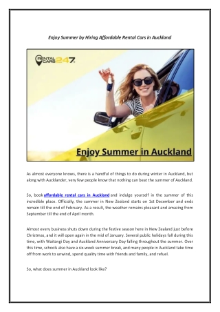 Affordable Rental Cars in Auckland