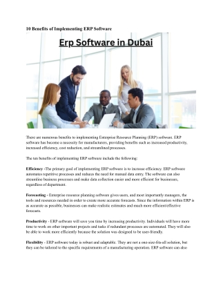 Erp Software in Dubai